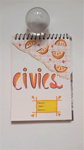 'Civics' front page design for assignments #youtubeshorts #shorts
