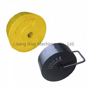 [Hot Item] 250kg 1000kg 500kg Test Weights for Weighbridge 20kg Test Weight for 5kg 10kg Elevator Cast Steel Balance Weight
