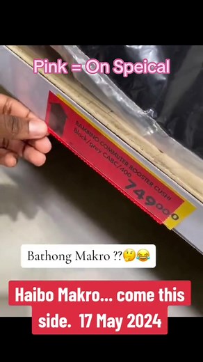 Pink Label Indicates Specials: Makro South Africa