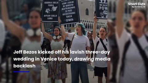 Protests break out as lavish Bezos wedding kicks off in Venice