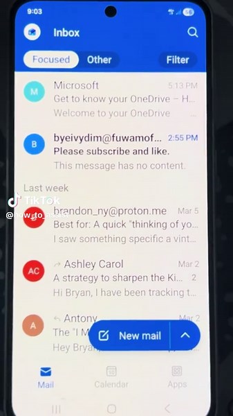 Email organization in Microsoft Outlook