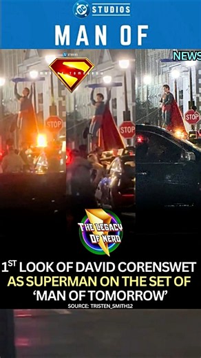 First look of david cornswet as superman from man of Tommorow and lex luthor war armour