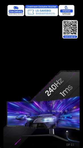 Smart Living for a Prosperous New Year Up to $200 OFF selected Samsung essentials. All your smart upgrades, in one livestream. Watch it live on https://www.samsung.com/sg/offer/samsung-live-shop/ Use LS-SAVEBIG for big savings. | Samsung