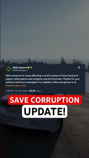 FH6 SAVE BUG Finally Acknowledged by Support! Fix on the way?