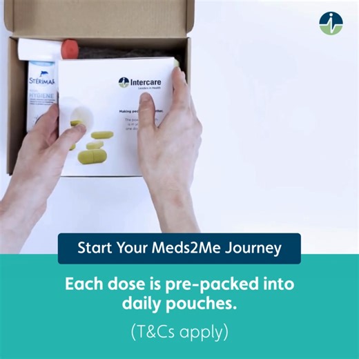 Send your chronic script to Intercare Meds2Me and have it delivered pre-packed and sorted in easy-to-use tear-off pouches straight to your door for free. 💚 Save on co-payments 💚 Monthly delivery & 6-month renewal reminders. Start your Meds2Me journey - care delivered to your door: https://bit.ly/47YNokH | Intercare Panorama