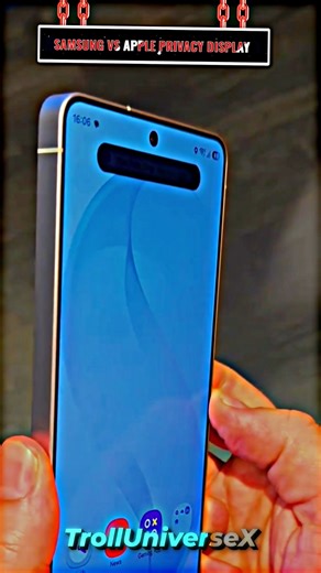 Samsung VS Apple privacy display 🥶#samsung #samsungs26ultra #samsungs25fe #upcomingphones