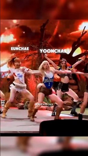 Eunchae & Yoonchae having hair choreo showdown #katseye #yoonchae #sophia #lesserafim #kpop #illit