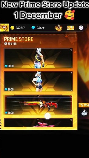 🔥 Free Fire Prime Store Latest Update | December 2025 🔥 Exclusive Items
