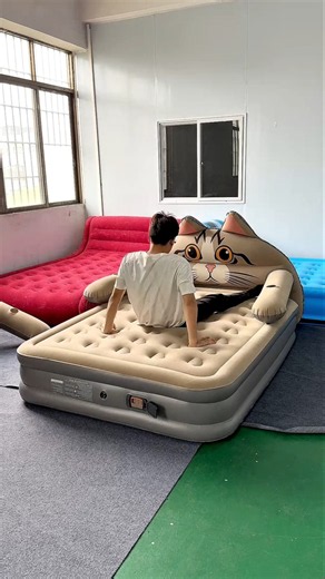 Fully automatic air mattress bed one click inflation to deflation for outdoor camping #airmattress