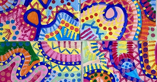 Line and Pattern Collaborative Painting!