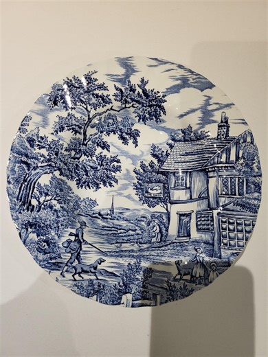Myott the Hunter Blue & White Transferware Plate