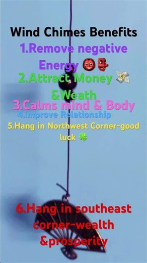 Amazing 🤩 Benefits of Wind Chimes( Wind Chain ⛓️‍💥)#fengshuicoin#healingmantra #sound#lucky 🤩🍀🧧
