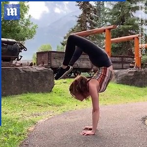 This woman performs stunning inversion exercises! 😍 😍 | Daily Mail Video