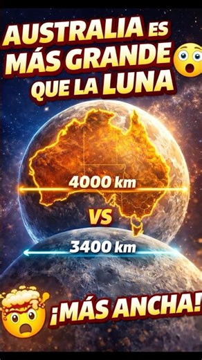 Australia es más grande que la Luna 😱🌏🌙 #curiosidades #datoscuriosos #astronomia #universo