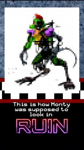 This is How MONTY Was Supposed to Look in FNAF RUIN! 🐊 #fnaf #fnafruin #fnafnews