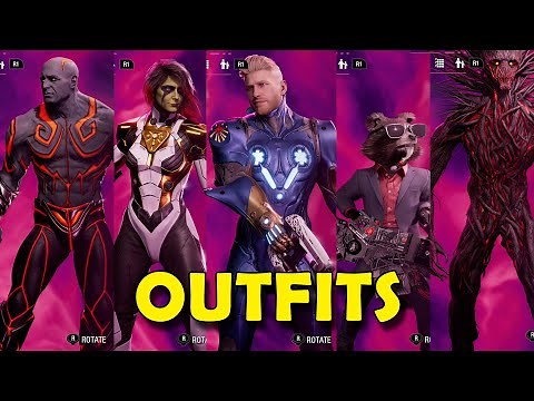 Guardians of the Galaxy - All Outfits Showcase