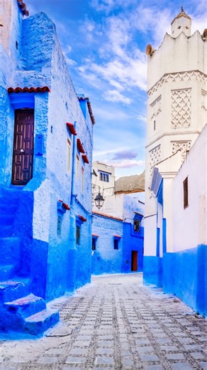 Feeling blue? This entire city does too! 🔵 Nestled in the mountains of Morocco, the city of Chefchaouen is painted almost entirely blue. This stunning destination is known as “The Blue Pearl,” with its walls, doors, stairways, and even streets washed in vibrant shades of blue for more than 500 years. Believe It or Not!, no one knows for sure why Chefchaouen is monochrome. Some believe the color keeps mosquitoes away, while others say it symbolizes the sky or the nearby Mediterranean Sea. Discov