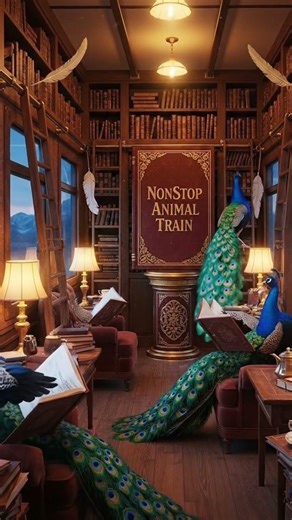 Magical Peacock Train Journey | NonStop Animal Train | Cinematic Animal Adventure #shorts