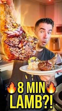8 MINUTE LAMB CHOPS?! 😳 Air Fryer Weeknight Hack