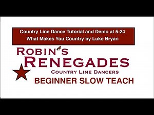 What Makes You Country - Luke Bryan AB BEGINNER Country Line Dance SLOW TEACH Tutorial and Demo
