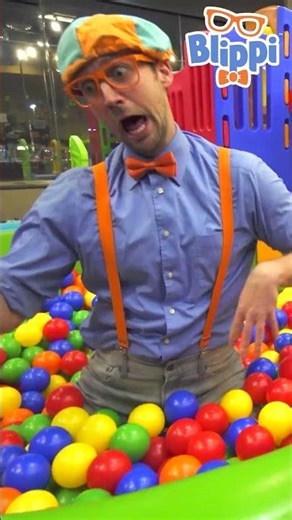 Blippi Sings Dino Song in a Ball Pit 🦖 #Shorts