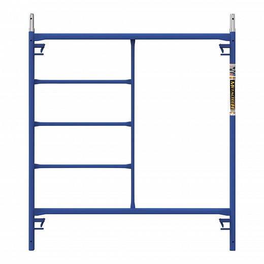 Metaltech SaferStack 60" x 60" Powder Coated Steel Scaffolding Frame with Three Rungs and Gravity Locks M-MF6060PS