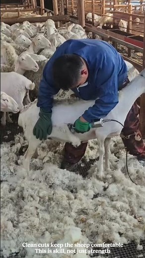 Fast and Precise Sheep Shearing — Professional Technique at Work