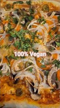 Vegan Pizza 🍕 | With Plant-Based Cheese, Tofu & Fresh Vegetables #cooking #food #pizza
