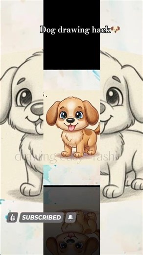 Stop Scrolling! Draw this Cute Dog in Seconds 🐶 step art 53♥️ #shorts #kid #beginners #howtodraw