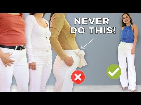 These mistakes make you look heavier in white pants! Here's what to do instead.