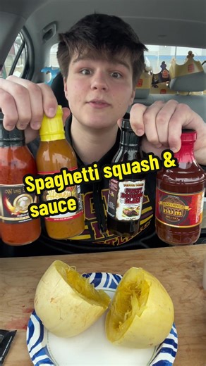 What should I put in a spaghetti squash next? . . . #foodreview #mukbang #spaggettisquash #sauce #tiktokshopfind