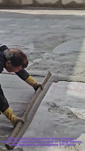 Polypropylene Fabric Waterproofing for Large Balcony | Construction Work