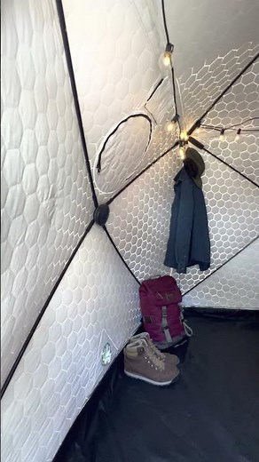 Inside view of the SHIFTPODIII.mini with a single cot (75” x 26.5” x 14”)