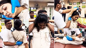 Dr.Rajneesh Kant treated lady police. || Back Pain || Neck pain | Dr.Rajneesh Kant