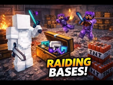 Raiding *SECRET* Bases With X-RAY Hacks in This Minecraft SMP