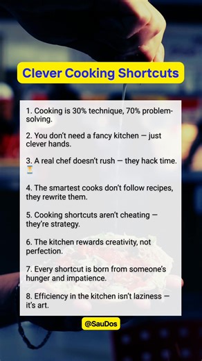 Whether you’re a beginner or a kitchen pro, these clever cooking shortcuts will save you time, effort, and energy while still delivering amazing flavor. #CookingHacks #KitchenTips #CleverCooking #TimeSavingHacks #HomeChef #SmartCooking #FoodHacks #CookingShortcuts #KitchenSecrets #LifeInTheKitchen #fb #fblifestyle #fypageシ #highlights | SauDos