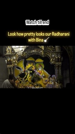 Radharani look with Bina at saraswati puja 🪕