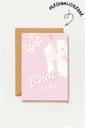 Personalized Bride-to-be Card | Bachelorette Party Card | Bridal Shower Card | Bride Gift | Minimalist Card - Etsy