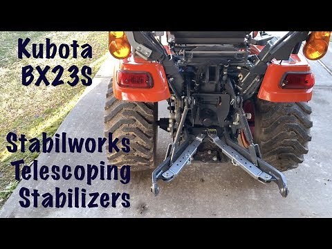 Kubota BX23S Stabilworks Telescoping Stabilizers 3 point Hitch BX