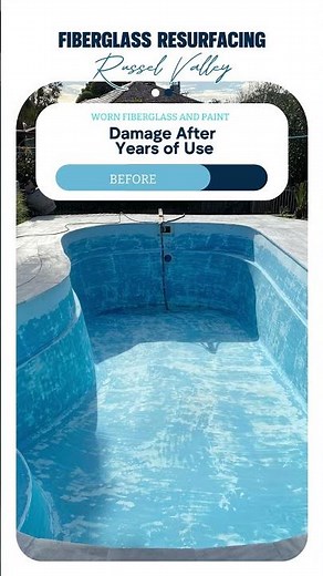 Swimming Pool Resurfacing - Before & After - Russel Valley