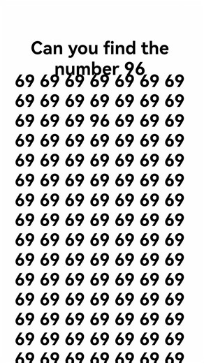 can you find the number 96 #hiddennumber #puzzlechallenge #findthenumber