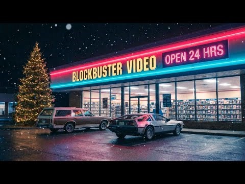 Back to the Video Store Christmas ’84 🎬✨ | 24/7 Cozy Synthwave Live