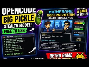 I Let OpenCode + Big Pickle Build a Game by Itself 🤯 | Free Stealth AI Coding Model