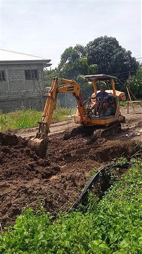 Mini Excavator Digging Foundation