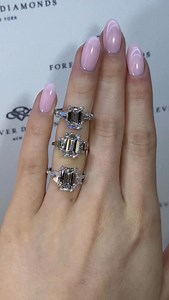 Three stones to honor the past, celebrate the present, and promise the future. | Forever Diamonds NY