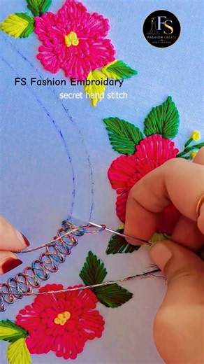 Woven Zigzag Border Stitch Hand Embroidery Tutorial #Shorts