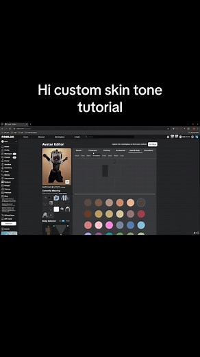 Roblox Custom Skin Tone Tutorial with Hex Codes