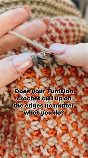 11K views · 281 reactions | Does your Tunisian crochet curl up on the...