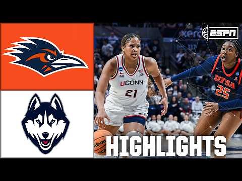 Round of 64: UTSA Roadrunners vs. UConn Huskies | Full Game Highlights | NCAA Tournament