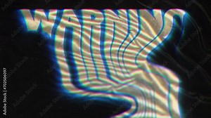 Warning Text Wavy Fabric": A design showcasing the word 'Warning' on a fabric with an alerting, wavy texture. This visual conveys caution and attention